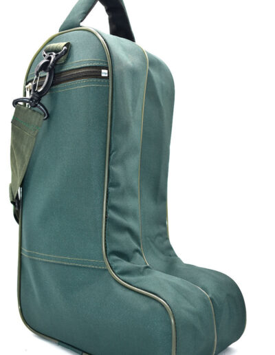 Emerald green linedance boot bag side view